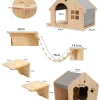 Cat Wall Climbing House Shelf Bed Wall Mounted Tree Tower Hiding House Villa Castle for Indoor Cats Accessories Sleeping