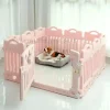 Modern Plastic Dog Houses Safety Dog Fence Home Pet Cat Kennel Small Dogs Indoor Isolation with Toilet Dog Cage Pet Supplies