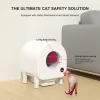 2025 Smart Extra Large Fully Enclosed Electric Cat Toilet Automatic Litter Box Poop Shovel Luxury Cat Litter Box