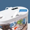 Creative Mini Fish Tank Desktop Aquarium USB Built-in Water Pump / LED Light / Filter Self-circulation Aquarium Goldfish Can