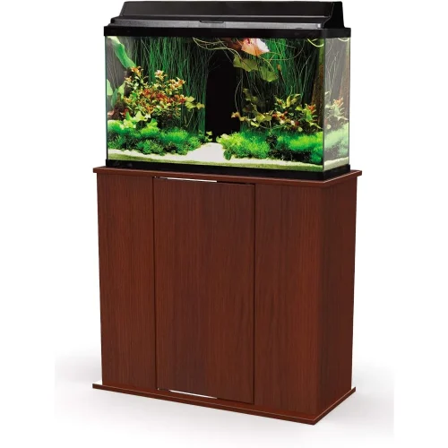 , 29/37 Gallon, Serene Cherry Upright Aquarium Stand, Made in The USA