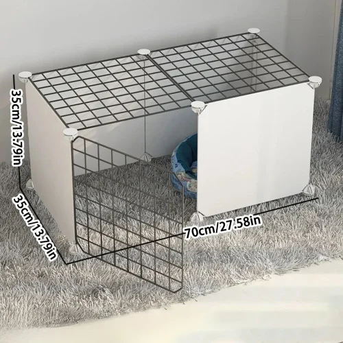 Pet Iron Fence Household Small Dog and Cat Wire Mesh Cage Indoor Portable Rabbit Isolation Net