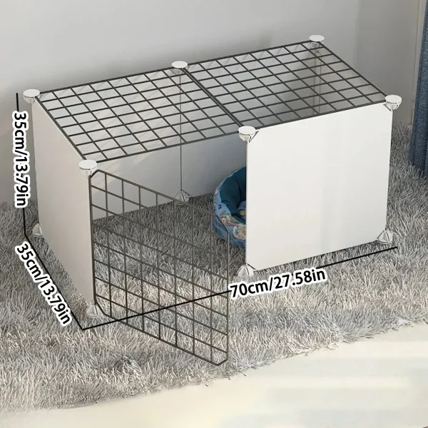 Pet Iron Fence Household Small Dog and Cat Wire Mesh Cage Indoor Portable Rabbit Isolation Net