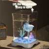 Transparent Fish Tank Living Room Office Decoration HD Acrylic Aquarium Easy To Feed Ecological Tank for Goldfish Tropical Fish