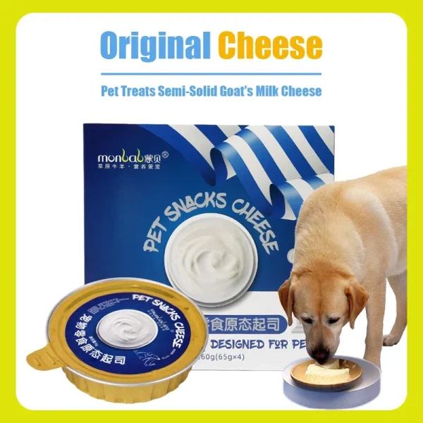 New Pet Snacks Semi Solid Goat's Milk Cheese Additive Free Adult Cat Wet Food Nutritional Calcium Supplement Dog Canned Snacks
