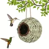 Handcrafted Weaved Hanging Parrot Hummingbird Nest Houses Birds Nest Cage Egg Cage House Outdoor Home Decoration and Gardening