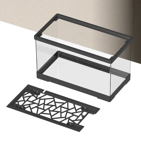 High Definition Transparent Acrylic Turtle Tank Case Plastic PET Anti DropAquarium Reptile Breeding Box Turtles Habitat