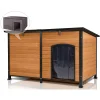 Large Dog House with Insulated Liner for Outdoor - Waterproof Outside Dog Kennel for Small, Medium, and Large Dog with All-Aroun