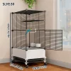 Bird Cage Large Splash-Proof Parrot Black Phoenix Myna Large Thrush Tiger Skin Pearl Bird Special Luxury Landscaping House