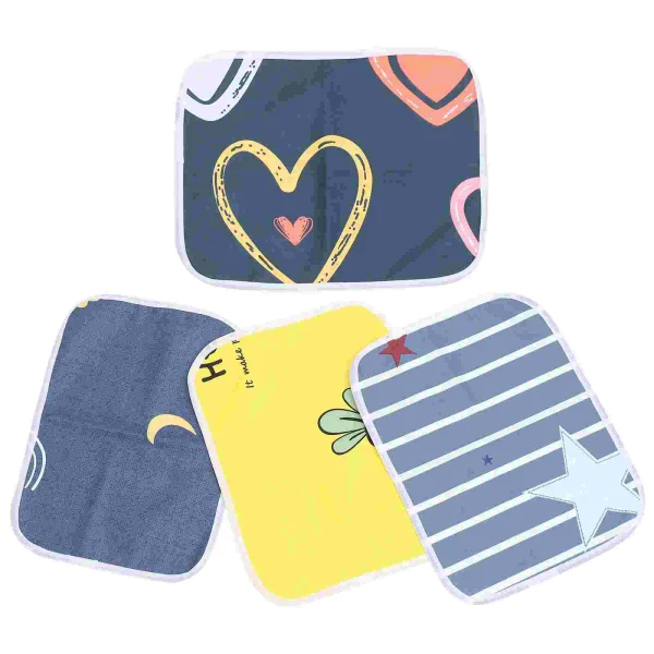 4 Pcs Guinea Pig Pad Washable Pet Pee Pads Hamster Liner Rabbit Oversized for Small Animals Cage Ecological Cotton Liners Mats