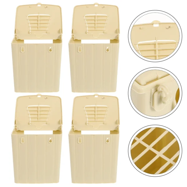 4 Pcs Bird Breeding Box Nesting Hut Hatching House Incubation Cage Pet Supplies Plastic Bird Hut Roosting Box Hanging Case Bird