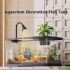 Terrariums Turtle Breeding Aquarium Fish Tank S/M with Anti-escape Cover Terrarium Turtle Acrylic Box Reptiles House Fish Tank