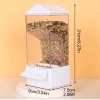 Automatic Parrot Feeder Smart Clear Parakeet Feeder Dispenser Squirrel-Proof Food Container Large Capacity Drinker Cage