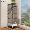 Bird Cage Large Splash-Proof Parrot Black Phoenix Myna Large Thrush Tiger Skin Pearl Bird Special Luxury Landscaping House