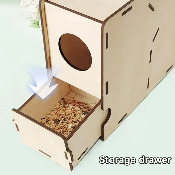 bird feed sieve blower with filter wooden assembly box grain Splitter Shell Separator Chaff Blowing Machine Bird Food SkinBlower