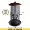 Giant combination screen bird feeder, 10 lb capacity, built-in drain, screw cap design, easy to fill, suitable for bird lovers