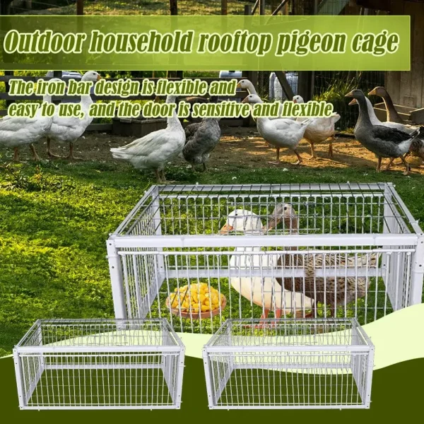 Auto Trap Bird Cage Rabbit Cage Mouse Cage Entry Only No Exit Thickened Encrypted Automatic Pigeon Collecting Portable Bird Cage