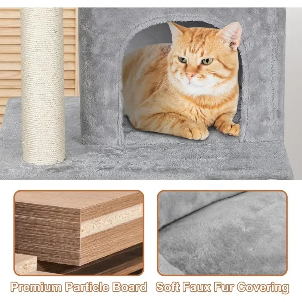 Cat Tree Tower with Scratching Posts - Kittens House Furniture Trees