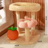 Flower Cat Tree for Indoor Cats, Small Cat Tower with Sisal Scratching Post Plush Fluffy Balls Cat Toys Pet Furniture