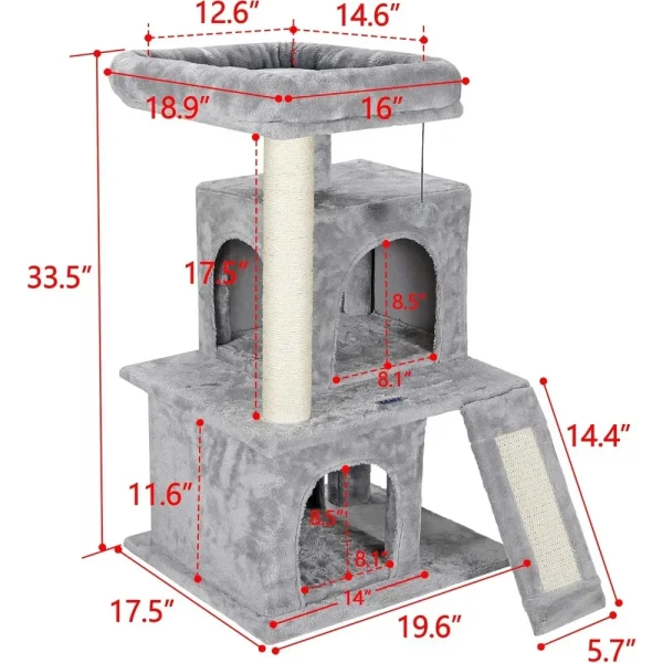 Cat Tree Tower with Scratching Posts - Kittens House Furniture Trees