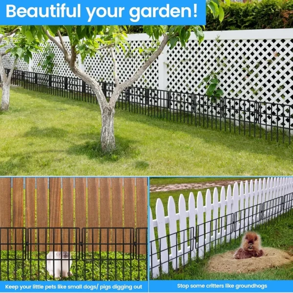 22 Pack Animal Barrier Fences, 1.5" Gap No Panels, Patio Total 22 ft(L)×16 in(H), Houses, Kennels