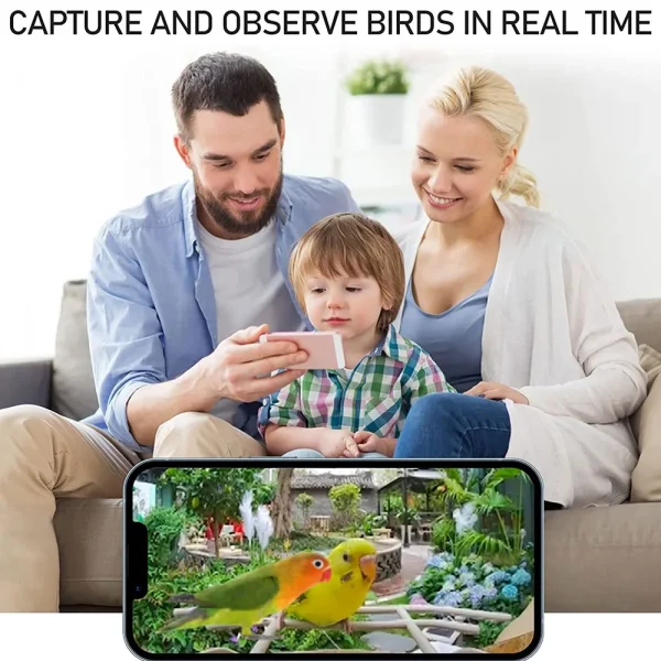 2.4G WIFI Smart Bird Feeder with Camera 1080P Auto Capture Bird Video and Motion Detection Notification AI Identify Bird Species