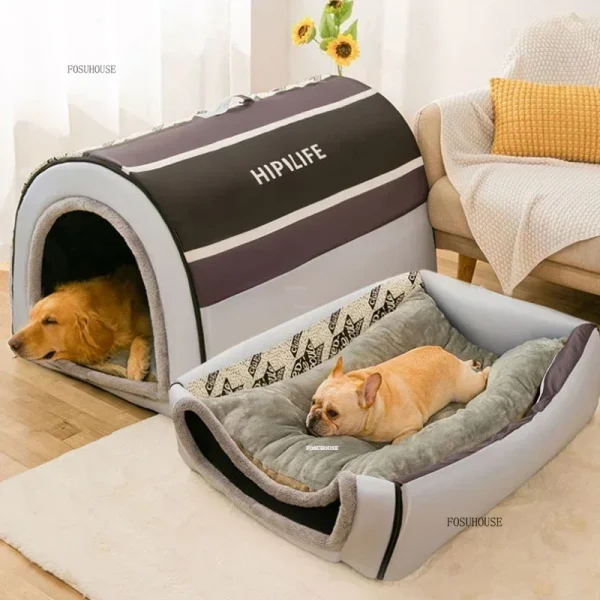 Four Seasons Universal Dog Kennel Removable Washable Dog House Winter Warm Dogs Bed House Type Pet Supplies Large Dogs Houses M