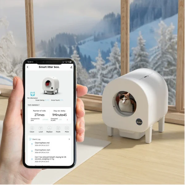 APP Control Intelligent cat Litter Box Self-cleaning 68L Large Capacity cat Litter Box Robot Automatic cat Litter Box