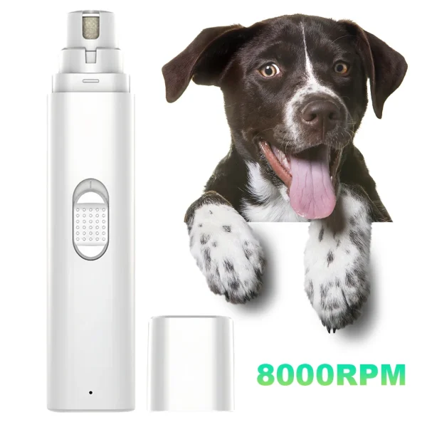 Electric Dog Nail Grinder Painless Paws Grooming and Smoothing Dog Nail Trimmer 2-Speed for Small Medium Large Dogs Cats