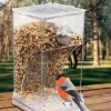 Acrylic Bird Feeders Anti Spill Automatic Parrot Feeder Drinker TransparentParakeet Feeders For Bird Cage Cage Accessories