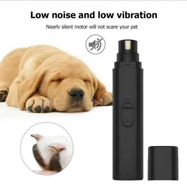 Electric Dog Nail Grinder Painless Paws Grooming and Smoothing Dog Nail Trimmer 2-Speed for Small Medium Large Dogs Cats
