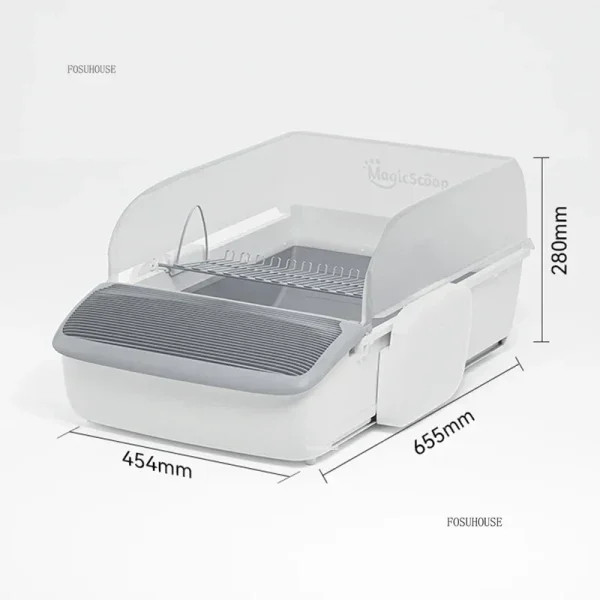 Intelligent Self-cleaning Open Cat Litter Box Pet Product Automatic Cat Bedpan Leak-proof Sterilization Deodorization Toilet b