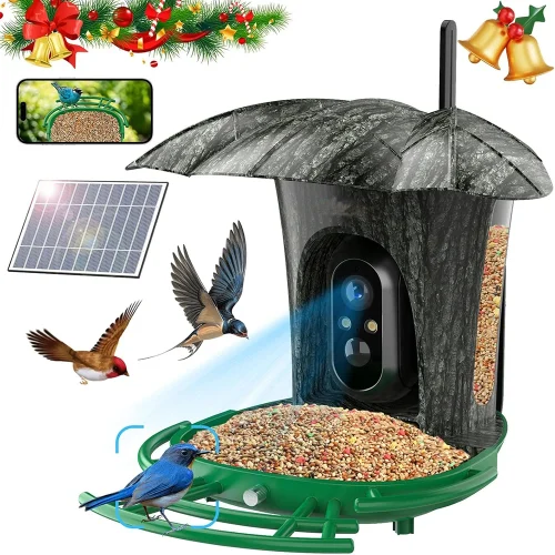 Smart Bird Feeder with Camera Outdoor,Bird Watching Camera,1080P HD AI Identify Wildlife Species