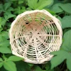 Handwoven Country Style Bird Nest For Pets Parrot Parakeet Bamboo Bird Nest Hollow Out Hanging Bird Cage Bamboo Nest With Hook
