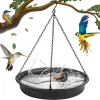 Hanging Bird Bathtub Bird Feeding Dish Tray Platform Feeder Bird Water Bowl Bird Bath for Outdoor Patio Parrot Tree Decorations