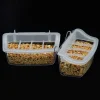 Pigeon Feeder Removable 6 Slots Hanging Chicken Feeder Trough Water Trough for Pigeon Parrots Chicks Quail Duck Bird Poultry 1Pc