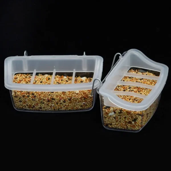Pigeon Feeder Removable 6 Slots Hanging Chicken Feeder Trough Water Trough for Pigeon Parrots Chicks Quail Duck Bird Poultry 1Pc