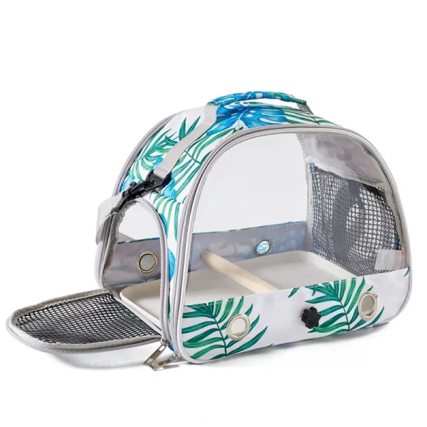 Portable Oxford Bird Travel Carrier Backpack - Foldable Cage for Parrots, Pigeons & Small Birds, Durable Breathable Design
