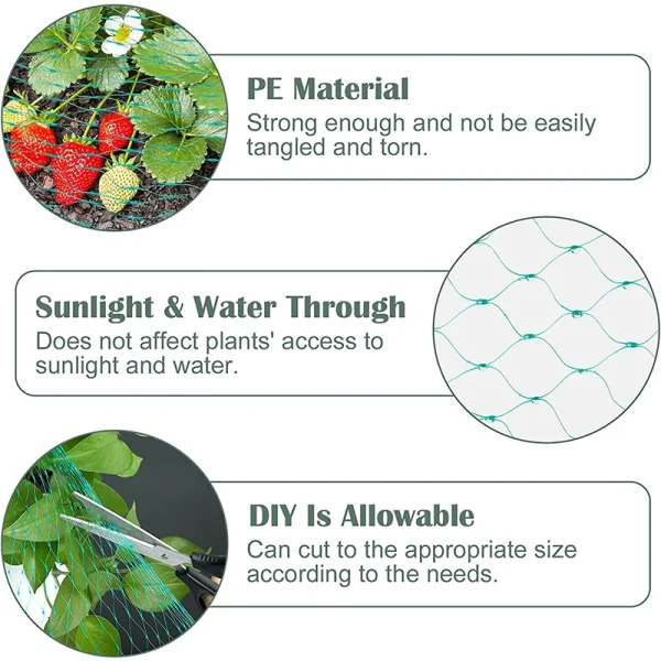 20/10M Anti Bird Protection Net Mesh Garden Plant Netting Protect Plants and Fruit Trees from Birds Deer Poultry Best Fencing