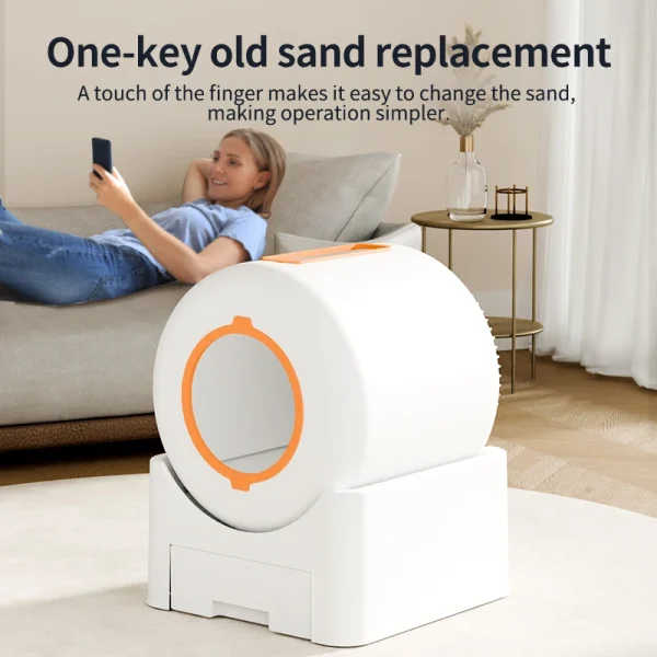 Anti Splash Open Top Automatic Cat Litter Box Self Cleaning