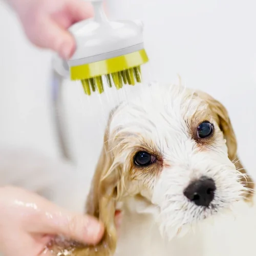 Dog Shower Sprayer Attachment - Handheld Bathing Grooming Massage Tool for Indoor/Outdoor Use, Adjustable Water Flow