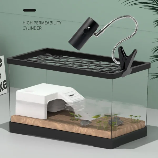 High Definition Transparent Acrylic Turtle Tank Case Plastic PET Anti DropAquarium Reptile Breeding Box Turtles Habitat