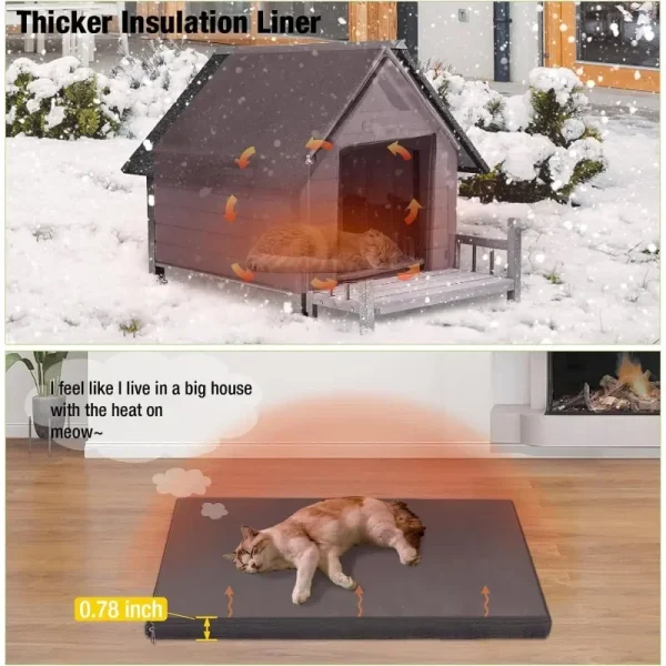 Outdoor Dog House, Waterproof Puppy Shelter Indoor Doghouse with Elevated Floor, Anti-Bite Design Dog Home for Small Medium Dog