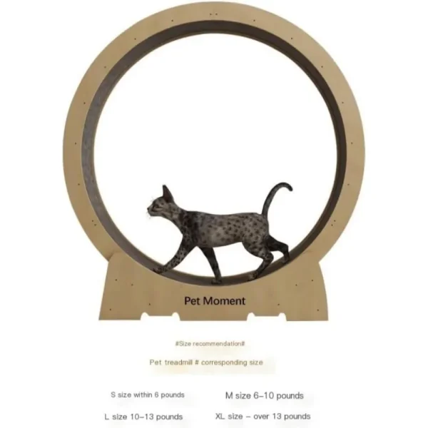 Cat Running Wheel Treadmill Roller Fitness Sports Solid Wood Multi-Layer Toy Climbing Frame Cool Walking Machine