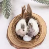 Garden Ornaments Handmade Nature Home House Decoration Vine Birds Egg Artificial Craft Birds Realistic Feathered Bird Nest