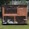 (Only dust cover, no cage)Bunny Hutch Cover Oxford Cloth Outdoor Crate Cover Rabbit Habitat Waterproof Harmful Light Prevent