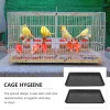 2 Pcs Rabbit Cage Dog Bunny Bottom Tray Small Parrot Bird Potty Plastic for Crate Holders Parakeet Toilet Pan Poop