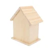 Small Bird House Paintable Unfinished Wood Bird Breeding Nesting Box Birdhouse for Home Garden Pet Birds Rest Relax
