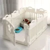 Modern Plastic Dog Houses Safety Dog Fence Home Pet Cat Kennel Small Dogs Indoor Isolation with Toilet Dog Cage Pet Supplies