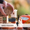 Railing Clamp Bird Feeder Adjustable Height Deck Bird Feeders With Clamp Bird Feeding Station Flower Pot Stand 360-Degree